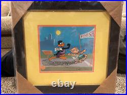 Chuck Jones Hand Signed Animation Cel SAUSAGE FACTORY Daffy Duck Porky Pig COA Chuck Jones Hand Signed Animation Cel SAUSAGE FACTORY Daffy Duck Porky Pig COA