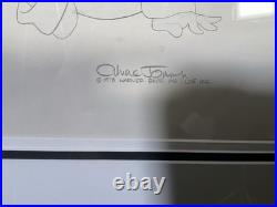 Chuck Jones Hand Signed Daffy Duck 1/1 Animation Cel Drawing Warner Bros