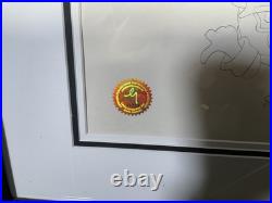 Chuck Jones Hand Signed Daffy Duck 1/1 Animation Cel Drawing Warner Bros