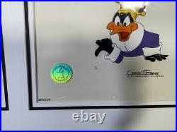 Chuck Jones Hand Signed Daffy Duck 1/1 Animation Cel Drawing Warner Bros