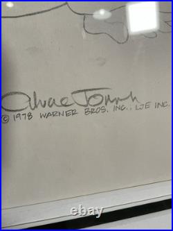 Chuck Jones Hand Signed Daffy Duck 1/1 Animation Cel Drawing Warner Bros Chuck Jones Hand Signed Daffy Duck 1/1 Animation Cel Drawing Warner Bros