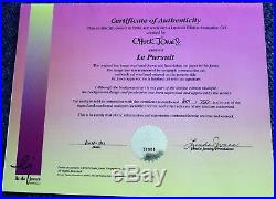 Chuck Jones Hand Signed! Pepe Le Pew Le Pursuit Hand Painted Sericel with COA