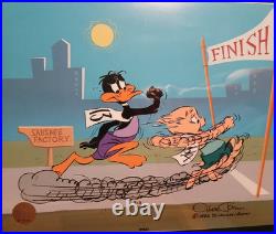 Chuck Jones Hand Signed limited edition 313/500 Daffy Duck Porky Pig COA