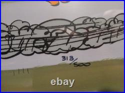 Chuck Jones Hand Signed limited edition 313/500 Daffy Duck Porky Pig COA