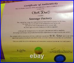 Chuck Jones Hand Signed limited edition 313/500 Daffy Duck Porky Pig COA