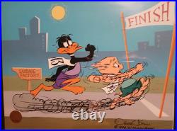 Chuck Jones Hand Signed limited edition Daffy Duck Porky Pig COA