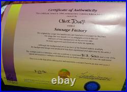 Chuck Jones Hand Signed limited edition Daffy Duck Porky Pig COA