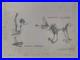 Chuck Jones (Handmade) Drawing On Old Paper Signed & Stamped, vtg art