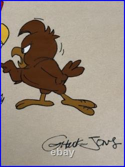 Chuck Jones (Handmade) Drawing On Old Paper Signed & Stamped, vtg art Chuck Jones (Handmade) Drawing On Old Paper Signed & Stamped, vtg art