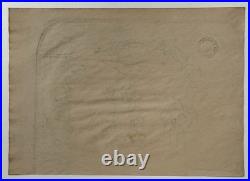 Chuck Jones (Handmade) Drawing On Old Paper Signed & Stamped, vtg art Chuck Jones (Handmade) Drawing On Old Paper Signed & Stamped, vtg art