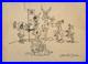 Chuck Jones (Handmade) Drawing On old Paper Signed & Stamped, Vtg Art