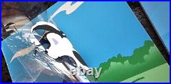 Chuck Jones Le Pursuit Hand Signed painted Looney Tunes skunk cel Diptych COA