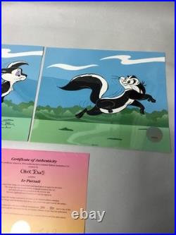 Chuck Jones Le Pursuit Pepe Le Pew Hand Signed painted Looney Tunes #394/750