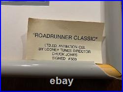 Chuck Jones Limited Edition Animated Cel Road Runner Classic Looney Tunes Signed
