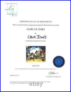 Chuck Jones Mark of Zero LE (#139/750) Hand-painted Cel, Signed, withCOA, 1993