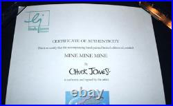 Chuck Jones Mine Mine Mine Cel Signed #477/500 Daffy Duck COA New