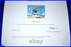 Chuck Jones Mine Mine Mine Cel Signed #477/500 Daffy Duck COA New