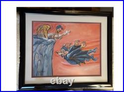 Chuck Jones Near Miss Wile E Coyote Road Runner Giclee 178/250 Framed COA