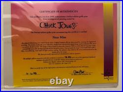 Chuck Jones Near Miss Wile E Coyote Road Runner Giclee 178/250 Framed COA