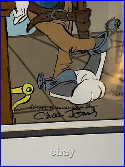 Chuck Jones Original Production Cel Bugs / Daffy Signed Hand Painted Dated 1992