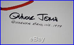 Chuck Jones Original Production Cel Wile E Coyote Signed Hand Painted Dated 1979