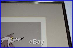 Chuck Jones Original Production Cel Wile E Coyote Signed Hand Painted Dated 1980