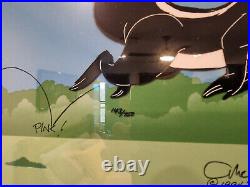 Chuck Jones, Pepe Le Pew, Le Pursuit animated hand painted cel. COA, signed