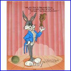 Chuck Jones Pewlitzer PrizeBugs Bunny Hand Signed painted Looney Tunes cel COA