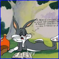 Chuck Jones Poetic Bugs Bunny Hand Signed painted Looney Tunes cel COA
