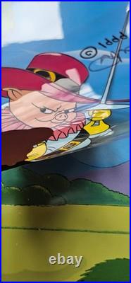 Chuck Jones Porkthos Hand Signed 32/100 painted Looney Tunes Porky Pig sericel