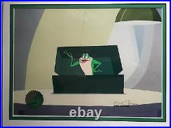 Chuck Jones RARE SIGNED Triptych Warner Orig Animation Prod Cel Wile Daffy Frog