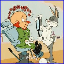 Chuck Jones Rabbit of Seville III Bugs Hand Signed painted Looney Tunes cel