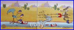 Chuck Jones Road Runner & Coyote Acme Bird Seed Hand Signed painted Framed cel