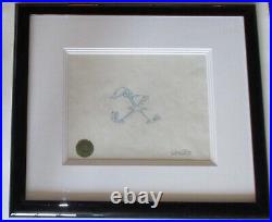 Chuck Jones Roadrunner Original Pencil Drawing on Paper, Signed withCOA, 1980
