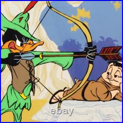 Chuck Jones Robin Hood Bow & Error Animation Cel Hand Painted #'d Hand Signed