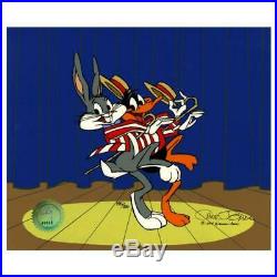 Chuck Jones SIGNED Bugs And Daffy Curtain Call Hand Painted Limited Edition