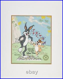 Chuck Jones SIGNED Bugs Bunny Birthday Card Lt Ed Cel Looney Tunes WB 1988 Matte