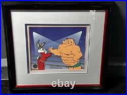 Chuck Jones SIGNED Bugs Crusher Ltd Ed Cel Looney Tunes WB 1995 Framed
