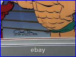 Chuck Jones SIGNED Bugs Crusher Ltd Ed Cel Looney Tunes WB 1995 Framed