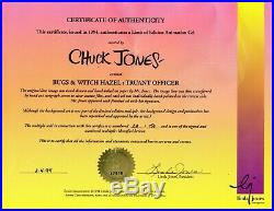 Chuck Jones SIGNED Bugs & Witch Hazel Truant Officer Limited Edition W COA