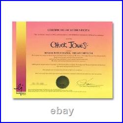 Chuck Jones SIGNED Bugs & Witch Hazel Truant Officer Painted Limited Edition