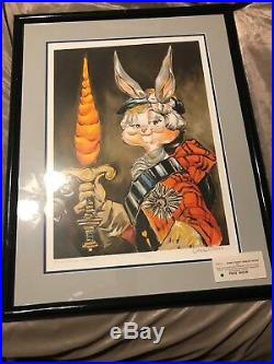 Chuck Jones SIGNED Bunny Prince Charlie Ltd Edition Stone Lithograph Framed