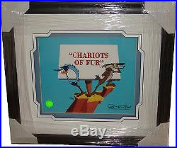 Chuck Jones SIGNED CHARIOTS OF FUR Hand Painted Sericel Limited Edition