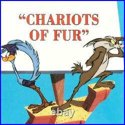 Chuck Jones SIGNED Chariots of Fur Hand Painted Limited Edition Sericel COA