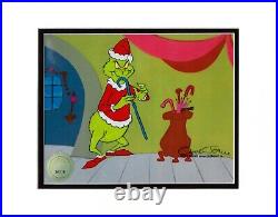 Chuck Jones SIGNED How The Grinch Stole Christmas Production Cel from 1966