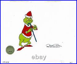 Chuck Jones SIGNED How The Grinch Stole Christmas Production Cel from 1966