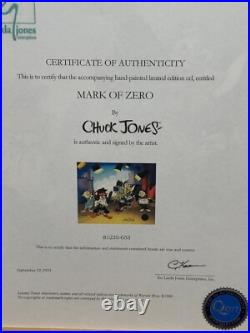 Chuck Jones SIGNED Mark of Zero Hand Painted LE Cel COA # 653/750