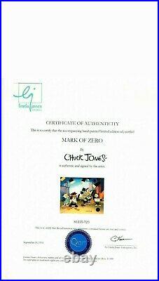 Chuck Jones SIGNED Mark of Zero Hand Painted Sericel LE COA # 723/750