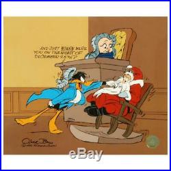 Chuck Jones SIGNED Santa on Trial Hand Painted Limited Edition Sericel COA