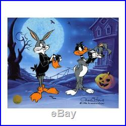 Chuck Jones SIGNED Trick Or Treat Hand Painted Limited Edition Sericel COA